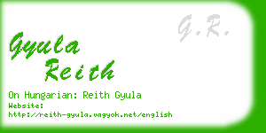 gyula reith business card
